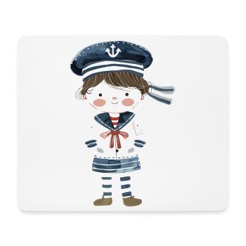 Seglerin Comic Look - Mousepad (Querformat) - Weiß - Vorne