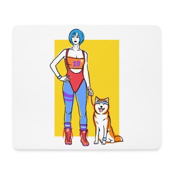 80er Jahre Menschen V02 - Mousepad (Querformat) - Weiß - Vorne
