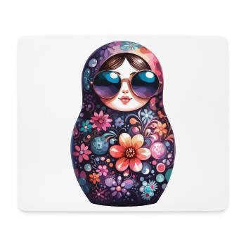 Matryoshka Cool Sunglasses Gift - Mouse Pad (horizontal) - white - Front
