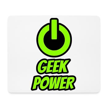 Geek-Macht - Mousepad (Querformat) - Weiß - Vorne