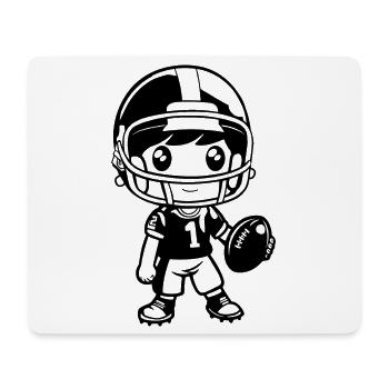 Football Boy - Mouse Pad (horizontal) - white - Front