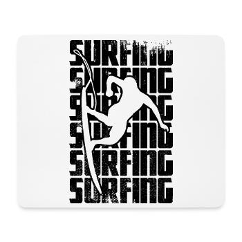 Surf - Tapis de souris (format paysage) - blanc - Devant