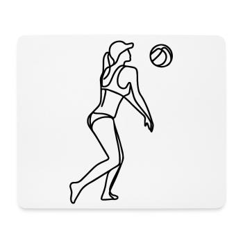 Joueuse de beach-volley filles - Tapis de souris (format paysage) - blanc - Devant