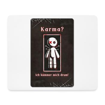 « Le karma ? Je m’en occupe ! - Tapis de souris (format paysage) - blanc - Devant