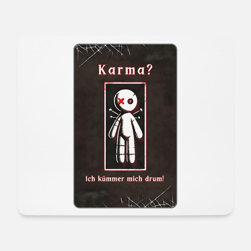 „Karma? Ich kümmere mich darum!“ - Mousepad (Querformat) - Weiß