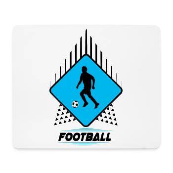 Football - Tapis de souris (format paysage) - blanc - Devant