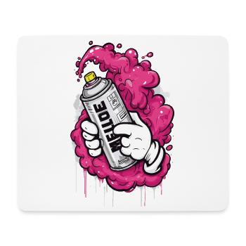 Graffiti Spraydose - Urban Street Art Design - Mousepad (Querformat) - Weiß - Vorne