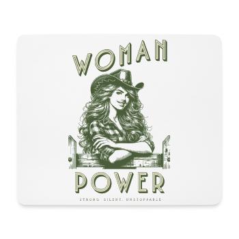 Le pouvoir de la femme – Fort. Tranquille. Imparable - Tapis de souris (format paysage) - blanc - Devant