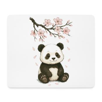 Panda, Panda Ours, Japonais, Cerisier en fleurs - Tapis de souris (format paysage) - blanc - Devant
