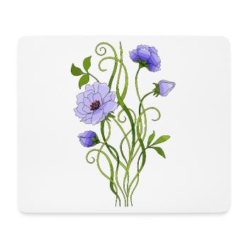 Flowers - Mouse Pad (horizontal) - white - Front