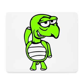 turtle mischievous funny silly shame cheeky - Mouse Pad (horizontal) - white - Front