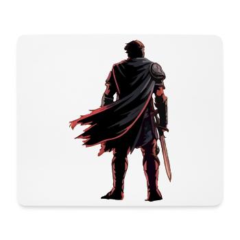 Art épique de la silhouette du guerrier - Tapis de souris (format paysage) - blanc - Devant