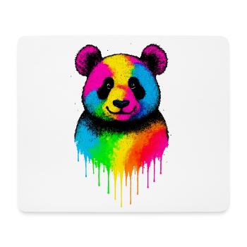 Rainbow Panda Dripping Art - Mouse Pad (horizontal) - white - Front