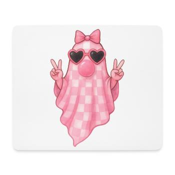 Süßer Pink Geist Halloween Design - Mousepad (Querformat) - Weiß - Vorne