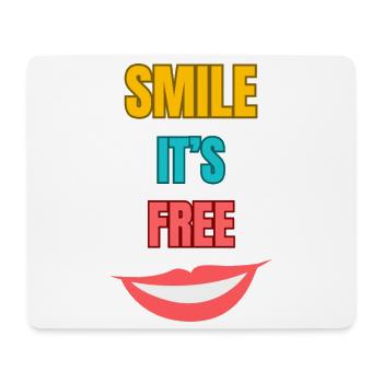 Smile Its Free Typography - Mouse Pad (horizontal) - white - Front