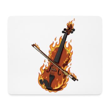 Burning violin - Mouse Pad (horizontal) - white - Front
