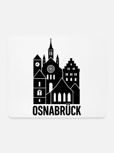 Osnabrück Silhouette - Mousepad (Querformat) - Weiß