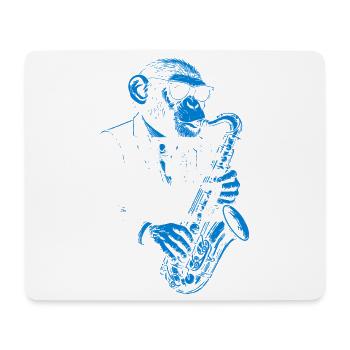 Blue Sax Free Jazz - Mouse Pad (horizontal) - white - Front