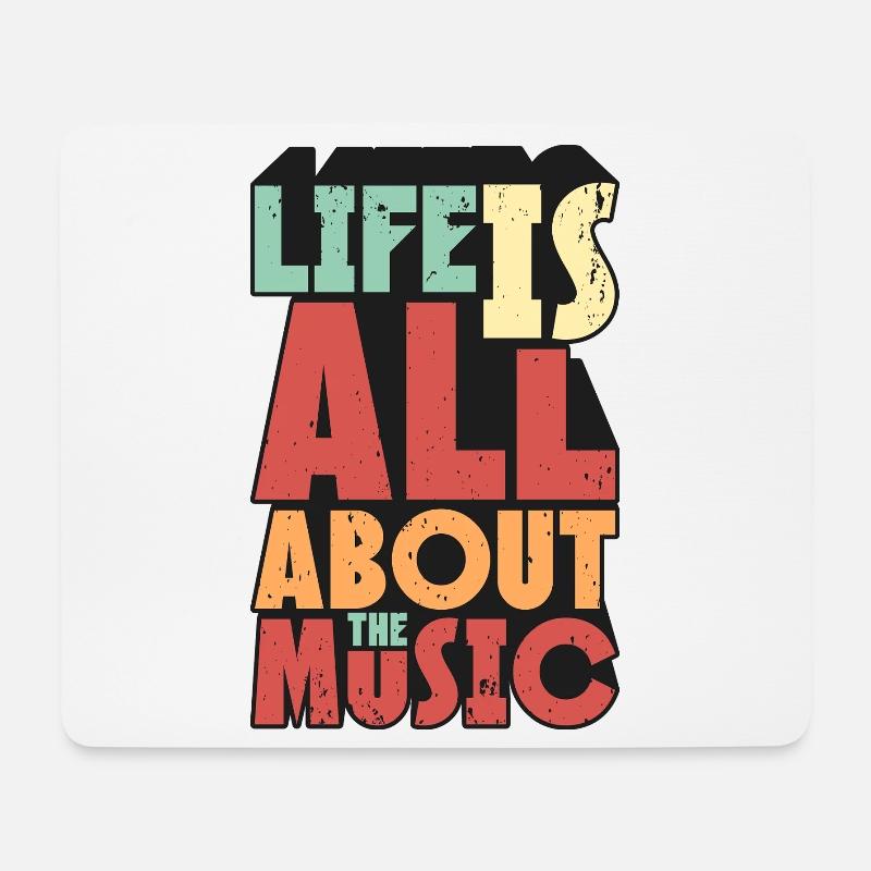 Leben Ist Alles Über Die Musik - Mousepad (Querformat) - Weiß