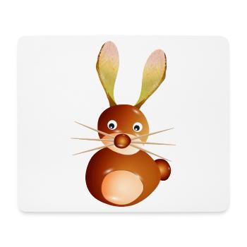 Niedliches Kastanien-Kaninchen – Bastelspaß & Kind - Mousepad (Querformat) - Weiß - Vorne