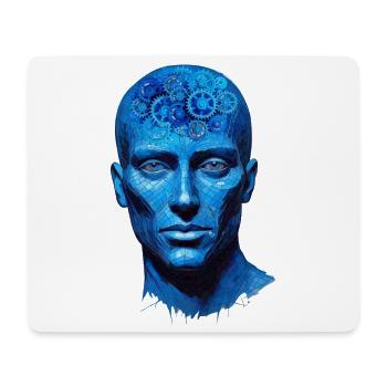 KOPF ZAHNRÄDER - Mousepad (Querformat) - Weiß - Vorne