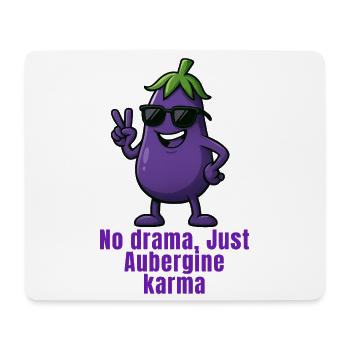 Aubergine Pas de Drame Karma Caricature - Tapis de souris (format paysage) - blanc - Devant