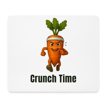 Crunch Time Karotte Held karikatur  - Mousepad (Querformat) - Weiß - Vorne