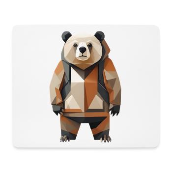 Polypanda Panda Low-Poly - Mousepad (Querformat) - Weiß - Vorne