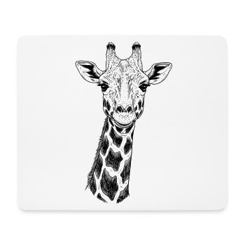 Giraffe - Mousepad (Querformat) - Weiß - Vorne