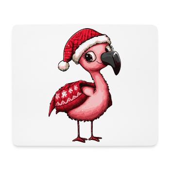 Noël de Noël Flamant rose - Tapis de souris (format paysage) - blanc - Devant