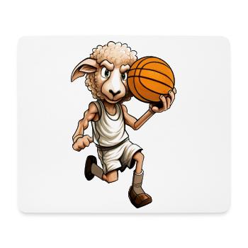 Schafe Basketball / Basketballspieler Schaf - Mousepad (Querformat) - Weiß - Vorne