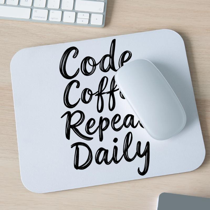 Code Sleep Debug Repeat Programmer Shirt Mouse Pad (horizontal)