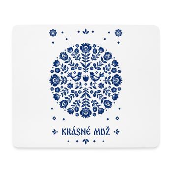 Krasne MDZ Folk Art Blau - Mousepad (Querformat) - Weiß - Vorne