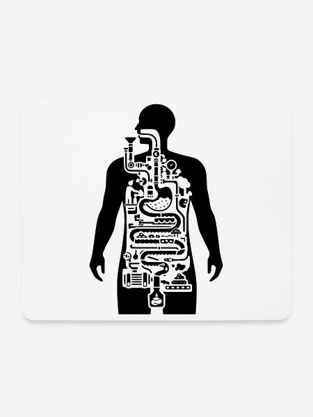 Verdauung Mechanisch Ernährung - Mousepad (Querformat) - Weiß