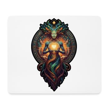 Glowing heart - Mouse Pad (horizontal) - white - Front