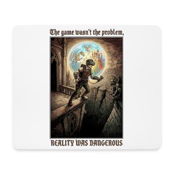 Gamer VR Realität - Mousepad (Querformat) - Weiß - Vorne