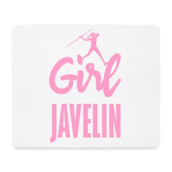 Javelin thrower with fun statement - Mouse Pad (horizontal) - white - Front
