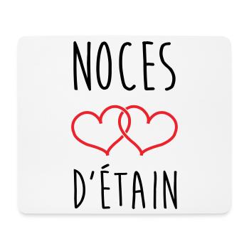 Zinnhochzeit 10 Jahre Hochzeit - Mousepad (Querformat) - Weiß - Vorne