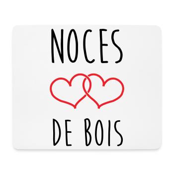 Holz-Hochzeitstag – 5 Jahre Ehe - Mousepad (Querformat) - Weiß - Vorne