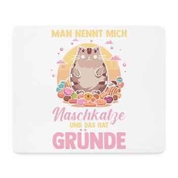 Süschigkeiten Naschkatze Süßes Mädchen - Mousepad (Querformat) - Weiß - Vorne
