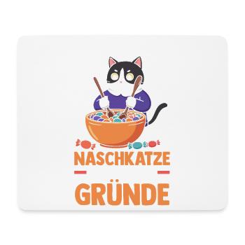 Süschigkeiten Naschkatze Süßes Mädchen - Mousepad (Querformat) - Weiß - Vorne