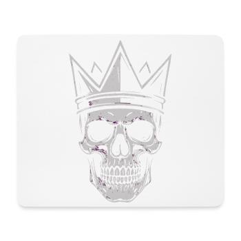 Skull with Crown Dark Gothic Shirt Sticker - Mousepad (Querformat) - Weiß - Vorne