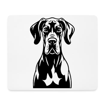 Great Dane Frontal - Mouse Pad (horizontal) - white - Front