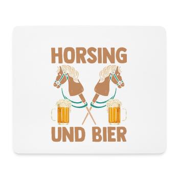 Bier Pferd Hobby Horsing - Mousepad (Querformat) - Weiß - Vorne