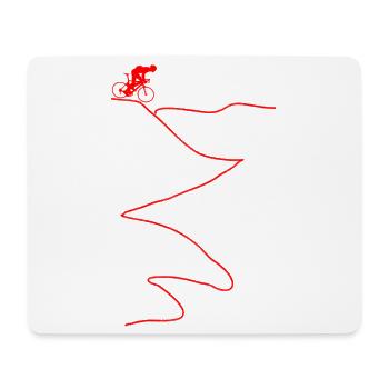Bicycle Mountains Mountain Bike Downhill - Mouse Pad (horizontal) - white - Front