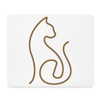 Cat Line Art Cats Design - Mouse Pad (horizontal) - white - Front