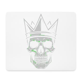 Motif de crâne couronne pour les éventails de crâne et de roche - Tapis de souris (format paysage) - blanc - Devant