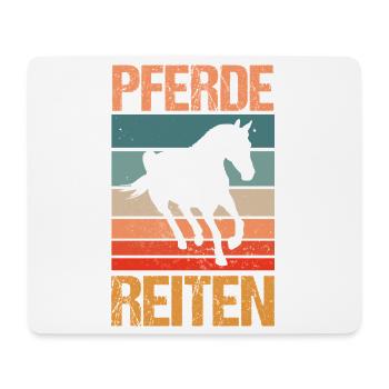 Reiten Pferdeliebhaber Reiterhof Pferde - Mousepad (Querformat) - Weiß - Vorne