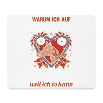 Reiten Pferdeliebhaber Reiterhof Pferde - Mousepad (Querformat) - Weiß - Vorne