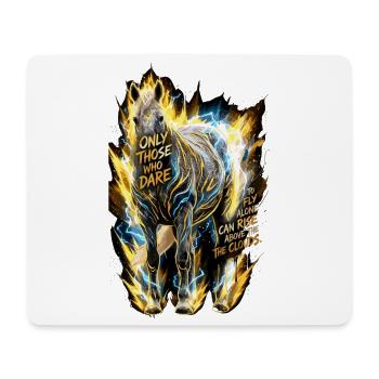 Citation du cheval Ose To Fly Alone - Tapis de souris (format paysage) - blanc - Devant